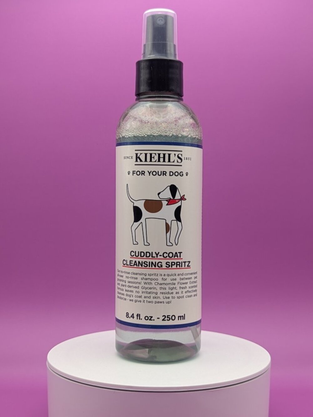 Kiehl's Cuddly-Coat Cleasing Spritz for Dogs Gently Used VGC Nearly Full